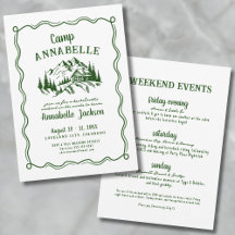 Hand Drawn Camp Bachelorette Party