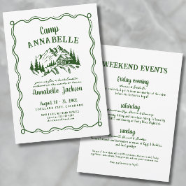 Invitación Hand Drawn Camp Bachelorette Party