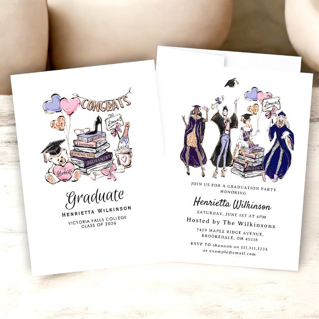 Invitación Hand Drawn Graduate class of 2026 Celebration (Subido por el creador)