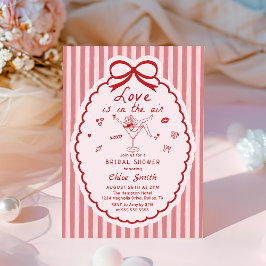 Invitación Hand Drawn Love Is In The Air Bow Bridal Shower