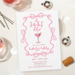 Invitación Hand drawn Martini A Tiny Bit Older Birthday Party