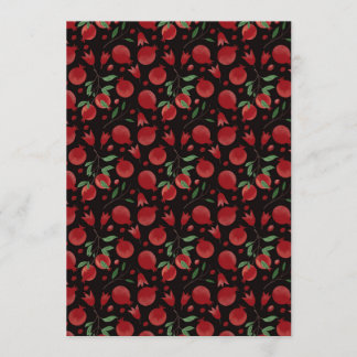 Invitación Hand-drawn Pomegranate Fruits Seamless Pattern