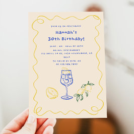 Invitación Hand Drawn Summer Adult 30th Birthday