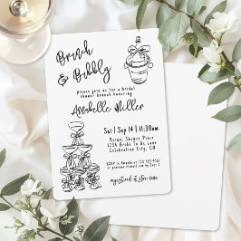 Invitación Hand Drawn Whimsical Bridal Shower
