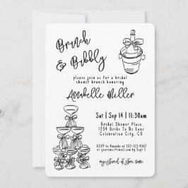 Invitación Hand Drawn Whimsical Bridal Shower