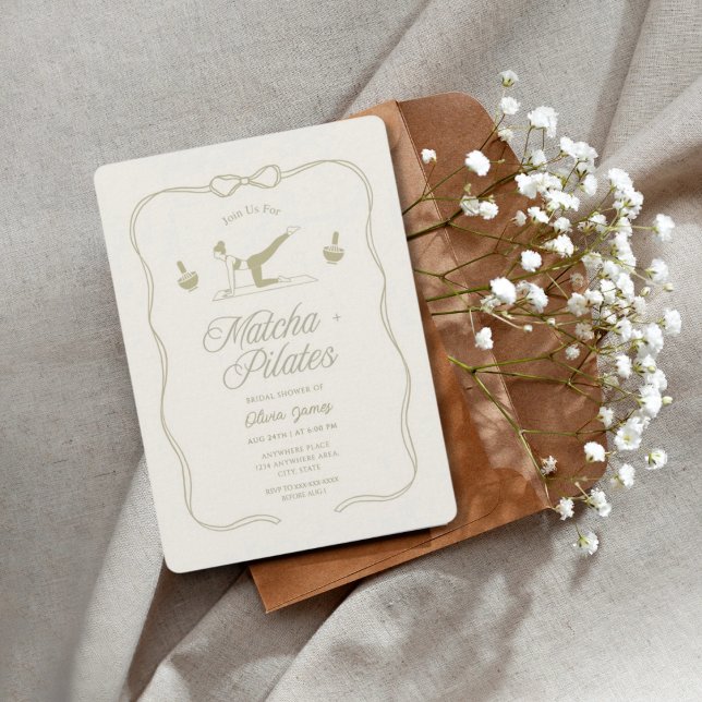 Invitación Handmade pilates bridal shower (Subido por el creador)
