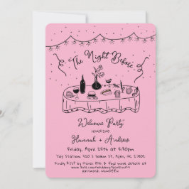 Invitación Hannah es la noche antes de la bienvenida