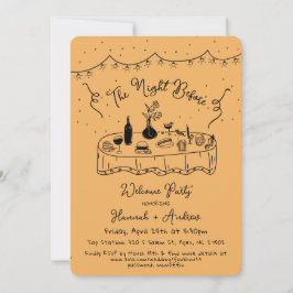 Invitación Hannah es la noche antes de la bienvenida