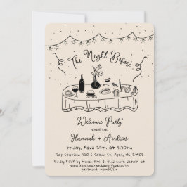 Invitación Hannah es la noche antes de la bienvenida