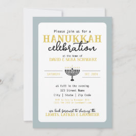 Invitación HANNUKAH Fiesta Menorah