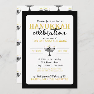 Invitación HANNUKAH Fiesta Menorah