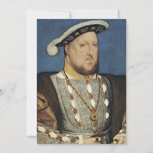 Invitación Hans Holbein, el joven retrato de Enrique VIII (Anverso)