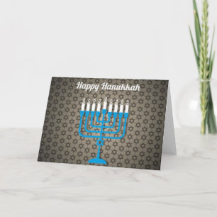 Invitación hanukkah feliz negro