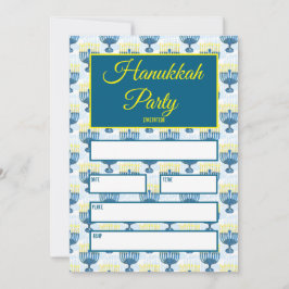 Invitación Hanukkah Fiesta