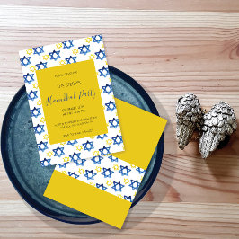 Invitación Hanukkah Fiesta Estrella De David