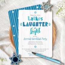 Hanukkah Fiesta Latke Laughter Light Rustic Modern