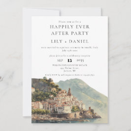 Invitación Happily Ever After Amalfi Wedding Photo