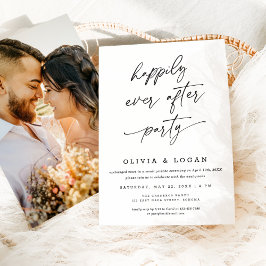 Invitación Happily Ever After Party Script Wedding Elopement