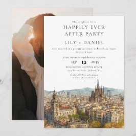 Invitación Happily Ever After Photo Barcelona Wedding