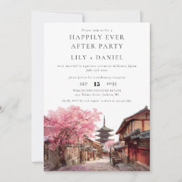 Invitación Happily Ever After Photo Kyoto Japan Wedding