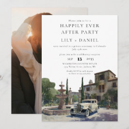 Invitación Happily Ever After Photo Old Money Estate Wedding