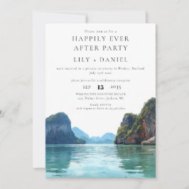 Invitación Happily Ever After Phuket Thailand Wedding
