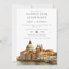 Invitación Happily Ever After Venice Wedding