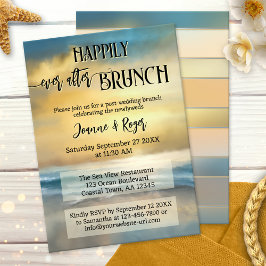 Invitación Happily Ever After Wedding Beach Brunch