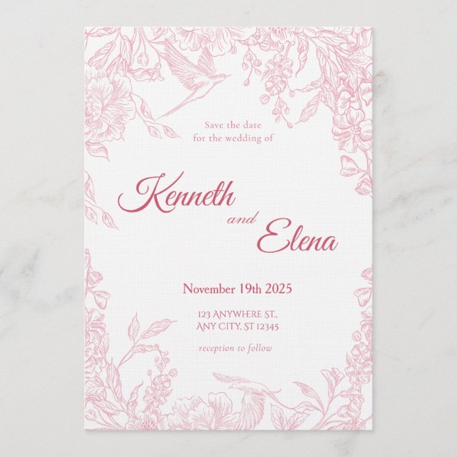 Invitación Happily Ever After Wedding Invitation (Anverso)