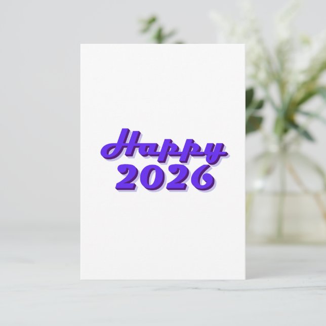 Invitación Happy 2026 (Anverso de pie)