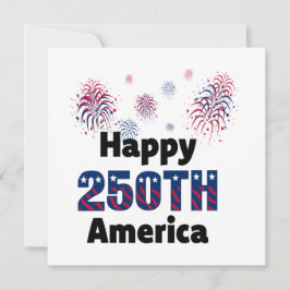 Invitación Happy 250th America Patriotic 4th of July
