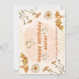 Invitación Happy birthday sister greetings