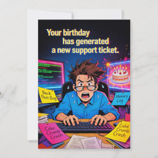 Invitación Happy Birthday Support Ticket