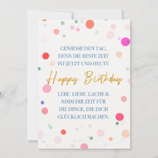 Invitación Happy Birthday und ein toller Spruch Gute Laune