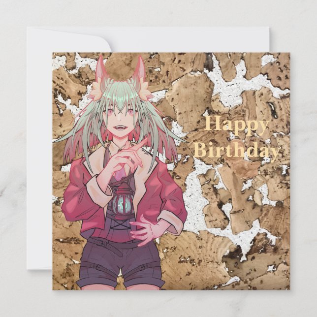 Invitación Happy birthday VTuber (Anverso)