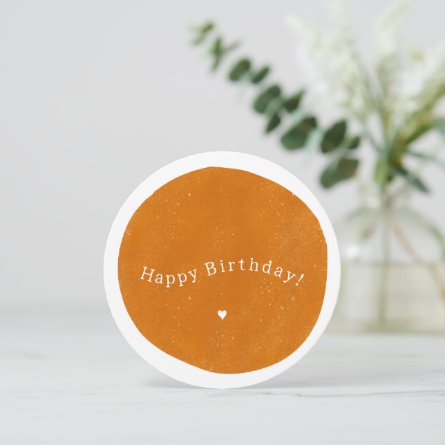 Invitación Happy Birthday Yellow Card (Anverso de pie)