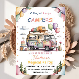 Invitación Happy Camper Celebration Invitation