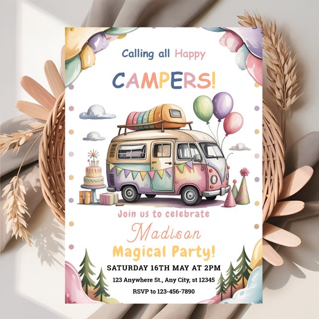 Invitación Happy Camper Celebration Invitation (Subido por el creador)