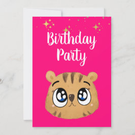 Invitación Happy cute little tiger