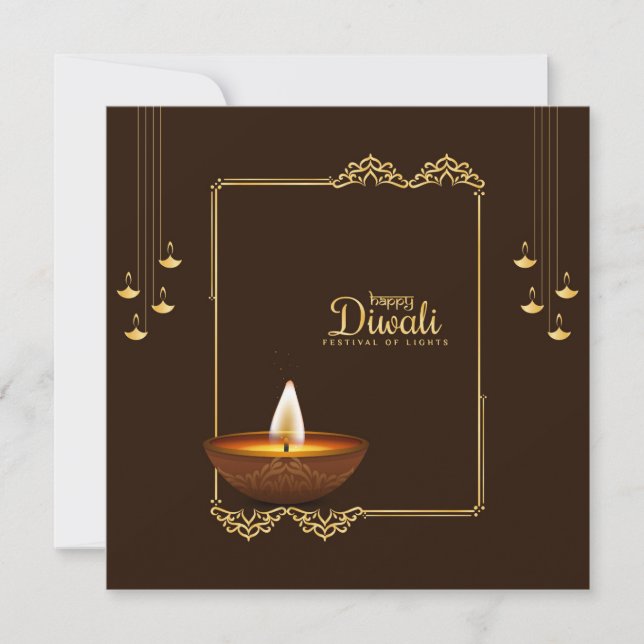 Invitación Happy Diwali - Festival of Lights (Anverso)