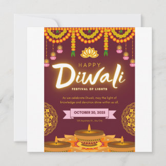 Invitación Happy Diwali the festival of light