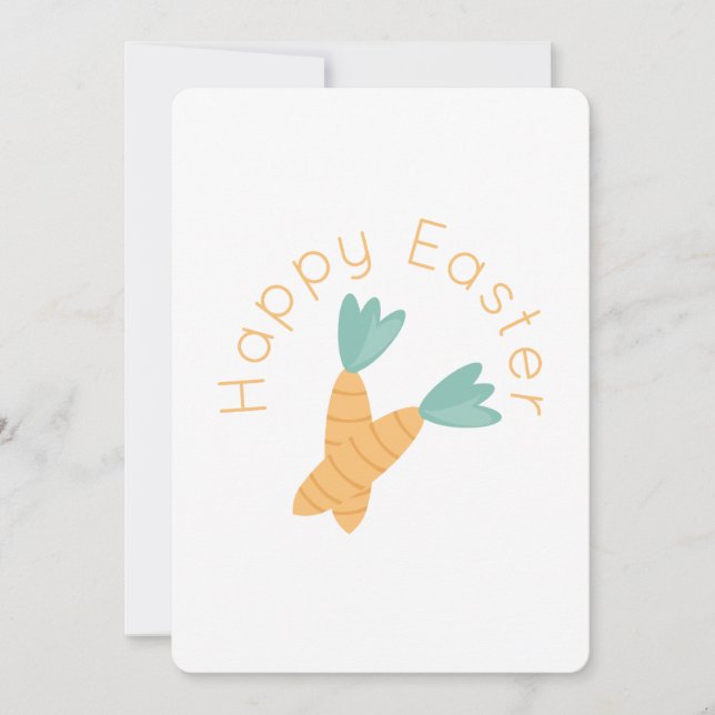 Invitación Happy Easter Carrot Bunch (Anverso)