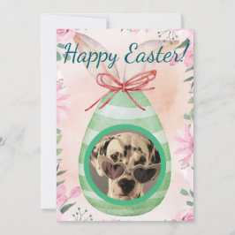 Invitación Happy Easter - green egg photo