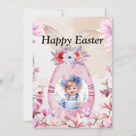 Invitación Happy Easter with photo