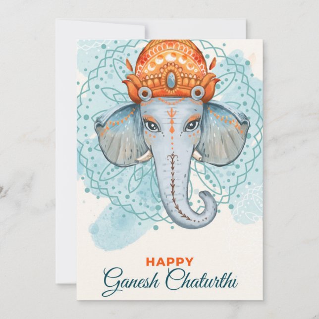 Invitación Happy Ganesh Chaturthi (Anverso)