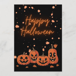 Invitación Happy Halloween Postcard