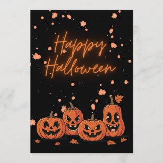 Invitación Happy Halloween Postcard