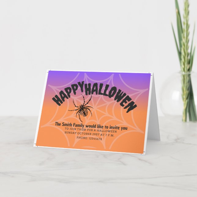 Invitación Happy Hallowen (Anverso)