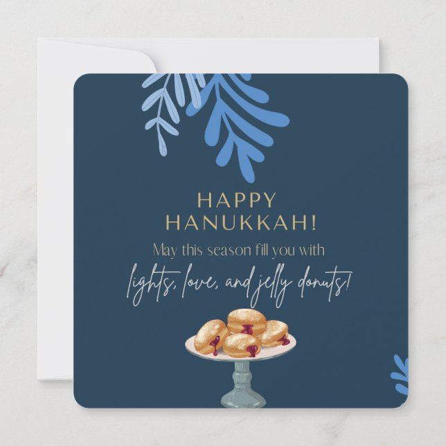 Invitación Happy Hannukah (Reverso)