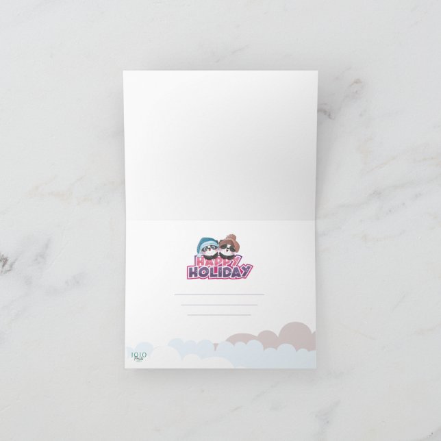 Invitación Happy Holiday Panda (Interior)